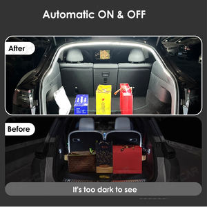 Bande Lumineuse <span class=keywords><strong>LED</strong></span> en Silicone pour Coffre Modèle 3 Highland, Lampes Souples en Caoutchouc RGB pour Intérieur de Voiture Tesla Model Y Juniper - Product Image 3