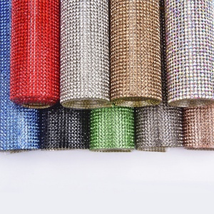 24*40cm SS8 Hot Fix Glass Trims Rhinestone Iron on Heat Transfer Strass Mesh Crystal Sticker Sheet for Wedding Bridal Decoration - Product Image 2