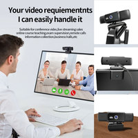 Cámara web Puke 1080P/2K 4K HD con enfoque automático y micrófono incorporado (30Fps) para cursos en línea, conferencias y videollamadas