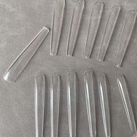 Faux-ongles en acrylique extra doux, 7cm de Long, couverture complète 4Xl, French manucure, pour manucure à la française, vente en gros, pièces