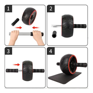 Qualité professionnelle pour AB Roller Wheel Home Gym Fitness Workout avec tapis de genou en PVC EVA pour la musculation abdominale - Product Image 5