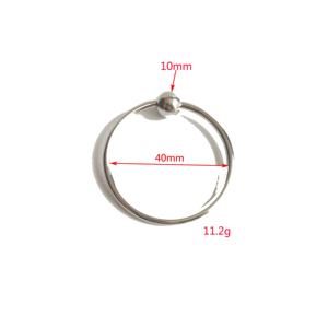 Produits de sexe pour adultes SM en acier Inoxydable simple en métal perle serrure séminal, anneau de pénis, verrouillage essence masturbation bague - Product Image 6