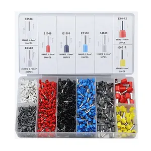 1200PCS Ghiere Per Conduttori Kit 0.25-10mm2 Wire Connettori Wire Crimp Terminali Assortimento Set