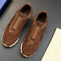 Baskets Homme de Marque Designer Rétro en Daim Patchwork, Tige Mixte, à Lacets, Chaussures de Sport Décontractées, Légères et Épaisses, Style Italien, Luxe Original