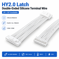 Cable personalizado Xinya con aislamiento de silicona, terminal de cobre estañado de doble extremo JST Molex, hebilla de bloqueo HY2.0, clasificación 3KV