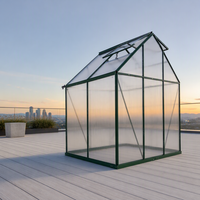 Serre de jardin transparente en polycarbonate pour patio, toit, balcon, jardin, pour plantes, fleurs, légumes, tomates
