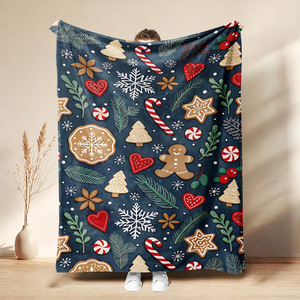 Manta de Franela con Motivos Navideños, Manta para Siesta, Manta Cálida para Invierno, Decoración para Fiestas, Súper Suave, Lavable a Máquina, Impresión Personalizada - Product Image 6