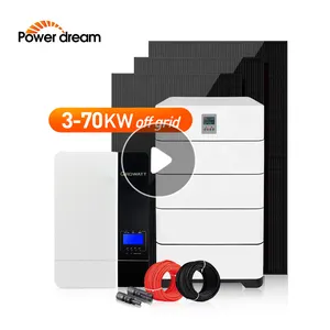 ผู้จัดจําหน่ายแผงโซลาร์เซลล์ระบบพลังงานแสงอาทิตย์ระบบผสมผสานแบบสแตนด์อโลน 3Kw Off Grid Home Power 5Kw ระบบพลังงานแสงอาทิตย์ราคา Pv