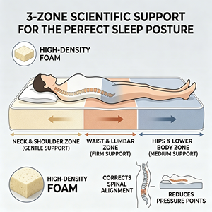 Colchón de Espuma de Suministro Directo de Fábrica, Ultra Suave y con Soporte para un Sueño Profundo sin Interrupciones, para Dormitorio, Hogar y Hotel - Product Image 3