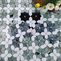 Carreaux de mosaïque hexagonale en pierre pour revêtement mural d'hôtels, villas, salons de thé et lieux de loisirs – Mosaïques Carrara Blanc