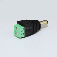 Prise cc 5521 5.5X2.1MM connecteur mâle DC 2.1MM prise BNC CCTV prise avec borne de couleur verte 2Way 10A pour Audio
