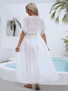 Women Swimwear Long Flowy Beachwear Sexy Open Front <strong>Beach</strong> Bikini Swimsuit Kimono Cardigan Cover up - Product Image 4