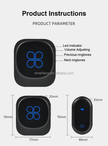 Sonnette de porte <span class=keywords><strong>longue</strong></span> portée 1000ft 4 niveaux de volume 38 carillons Sonnette <span class=keywords><strong>sans</strong></span> <span class=keywords><strong>fil</strong></span> auto-alimentée - Product Image 5