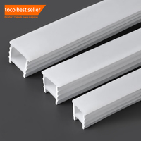 Profilé en silicone flexible carré pour bande LED, étanche, diffuseur de lumière néon en caoutchouc, montage en surface pour bande LED