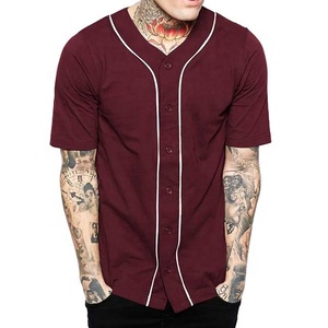 Mens Baseball Jersey Button Down Athletic Sport Uniform blank baseball jersey wholesale cheap usa baseball <b>shirts</b> - Product Image 1