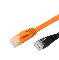 Kabel Ethernet kualitas tinggi Cat5e Cat6 C6a UTP 1,3,5,10M kabel Patch jalinan Solid insensitif lengkungan biru Cat6 Lan