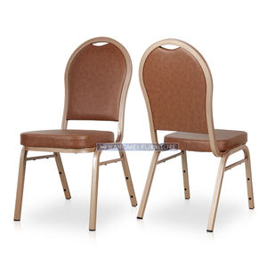 Chaises <span class=keywords><strong>de</strong></span> réunion d'hôtel modernes en métal avec coussin en mousse haute densité, empilables, mobilier commercial pour salon et <span class=keywords><strong>salle</strong></span> <span class=keywords><strong>de</strong></span> conférence - Product Image 1