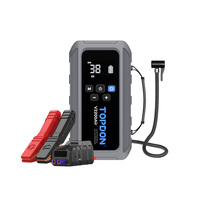 TOPDON V2200 Air 2-en-1 Gonfleur de pneus et démarreur de batterie avec lampe de secours 400 lumens, booster de batterie de voiture, power bank, démarreur de secours