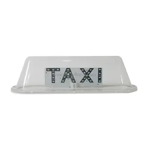फैक्टरी थोक एलईडी 12 वी टैक्सी टॉप लाइट चुंबक पारदर्शी टैक्सी छत लाइट