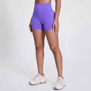 Cool Fitness Athletic Gym <span class=keywords><strong>Shorts</strong></span> con diseño en forma de V Cierre de cintura elástica Patrón sólido Entrenamiento Running Biker <span class=keywords><strong>Shorts</strong></span> Pocket - Product Image 3