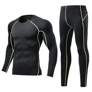 Vente en gros de vêtements de compression pour hommes, collants, leggings, pantalons, tenues de sport à manches longues, costume de fitness, ensemble de vêtements de sport pour le football - Product Image 3