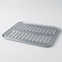 Plateau de cuisson jetable en aluminium perforé pour barbecue, plaque ovale pour grillades et cuisson du poisson
