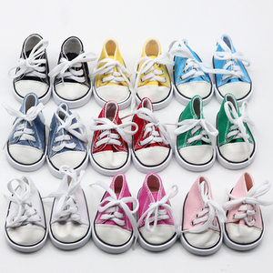 Mini 18 pollici accessori per <span class=keywords><strong>bambole</strong></span> americane 7 cm PVC in plastica stile BJD <span class=keywords><strong>bambole</strong></span> alla moda Denim tela scarpe da ragazza fai da te alla moda - Product Image 3