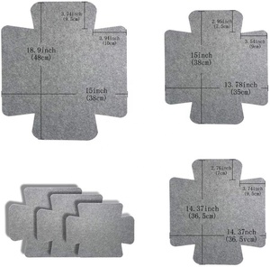 Protectores rectangulares para ollas y <span class=keywords><strong>sartenes</strong></span>, <span class=keywords><strong>de</strong></span> fieltro gris, 3 tamaños diferentes, 6 uds. - Product Image 4