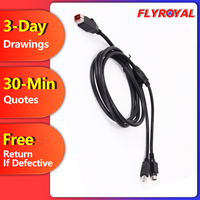 Cable USB DC de Carga Rápida con Diseño Personalizado, Alimentado por 12V/24V, USB-B Macho 2 en 1, USB y Enchufe para Terminal POS