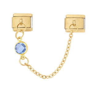 イタリア製新モデルモジュールブレスレットステンレスダブルフェスティバル18KゴールドペンダントチェーンDIYリラックスアクセサリー - Product Image 6