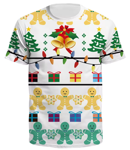 <b>Men</b> Christmas All‑Over Print T‑Shirt Crew Neck Short Sleeve Festive <b>Xmas</b> Holiday Party Tee - Product Image 2