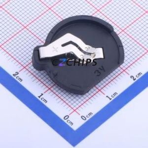 BS-03-A1AJ005 Button & Strip Battery Connector Through hole Component THT Connector Battery Holder CR2032 Manganese Steel Nickel - Product Image 1