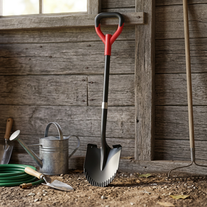 Set di 2 Attrezzi da Giardino 2-in-1: Vanga Dentellata e Sega <span class=keywords><strong>per</strong></span> Radici con Manico in TPR <span class=keywords><strong>per</strong></span> Terreni Duri e Radici Robuste - Product Image 3