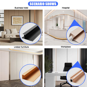 Profilé d'<span class=keywords><strong>angle</strong></span> en U en alliage d'aluminium robuste de 8 mm d'épaisseur pour <span class=keywords><strong>carrelage</strong></span>, revêtement mural de salle de bain, bordure de panneau, moulure moderne pour hôpital - Product Image 3