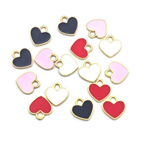 Heart-Shaped Zinc Alloy Charms 11x11mm For DIY Jewelry <b>Bracelets</b> Necklaces Keychains Phone Charms Unisex Fashion Pendant - Product Image 2