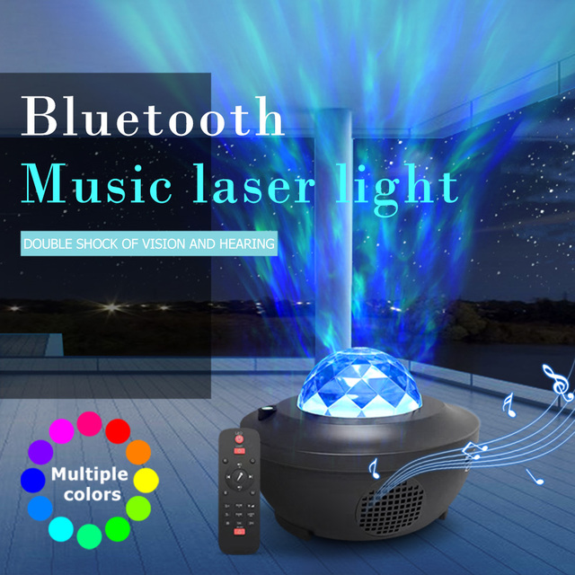 Baby Starry Sky Projector Laser LED Night Light, Remote Control Mini Galaxy USB Sterren Star Lamp With Music for Kid