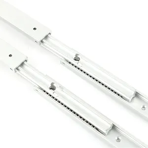 Light Medical Equipment Industrial Rail 20mm Wide 16mm Thick 3 Section Aluminum Silent Rail Load 15KG