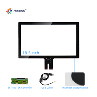 Panel de Pantalla Táctil Capacitiva PCAP de 18.5 Pulgadas Multitáctil EETI ILITEK USB I2C RS232 para Kiosco POS ATM HMI
