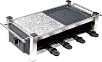 Parrilla Eléctrica Raclette para 8 Personas, sin Humo, con Placa de Aluminio Antiadherente, 1200W, para Uso Doméstico y Hotelero