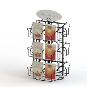 W4 x H6 inch thiệp chúc mừng quay truy cập hàng đầu <span class=keywords><strong>Rack</strong></span> với dây chân dung Túi hiển thị đứng, dây <span class=keywords><strong>Rack</strong></span> hiển thị - Product Image 1