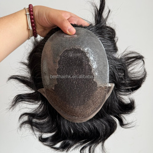 Fábrica Mayorista China: Sistema de Reemplazo Capilar Completo de Encaje para Hombre, Cabello Humano Natural Q6 Negro con Canas, Personalizado - Product Image 6
