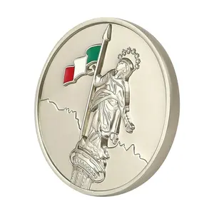 Custom Italy Coin Blank Wholesale Aluminum Silver Plated Coin