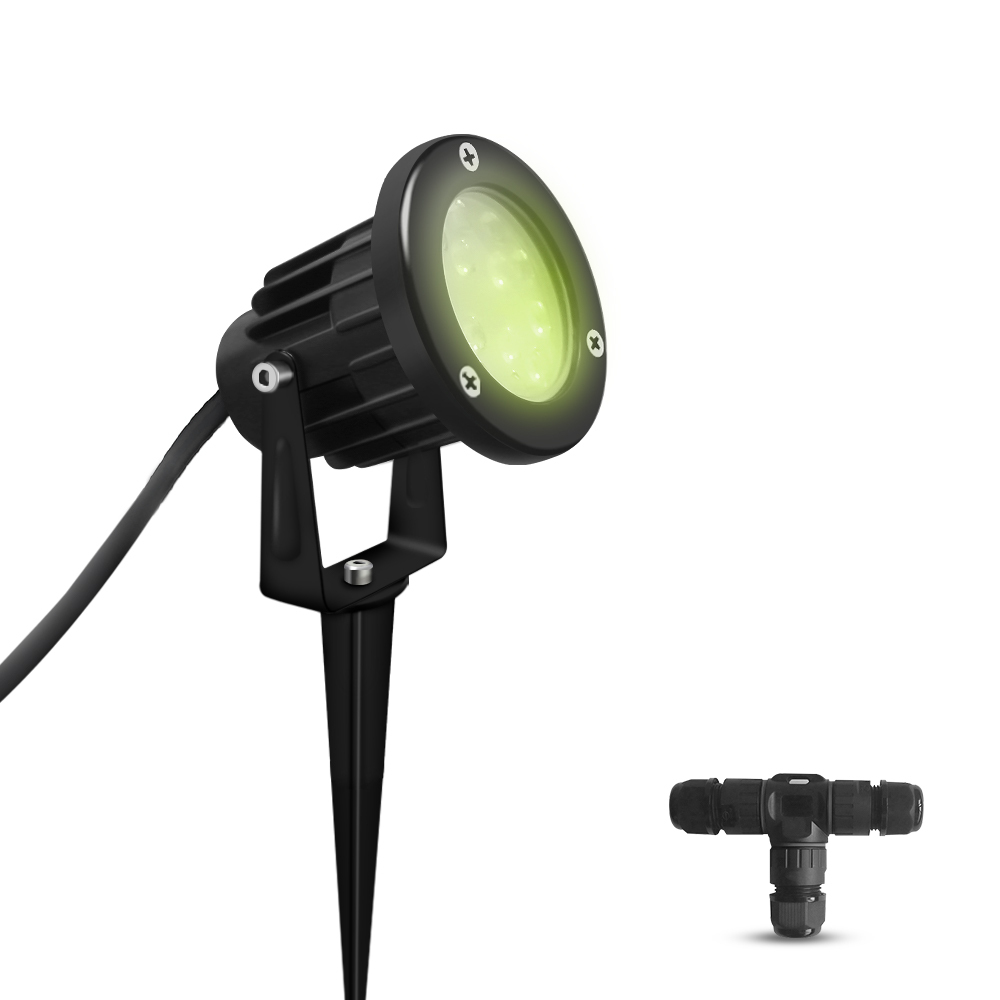 7W Gledopto ZigBee 3.0 Garden Lights Outdoor LED Bubble Light RGB Color Changing Landscape Light, Works with SmartThings Alexa