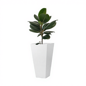 Maceta Cuadrada de Acero Corten Resistente a la Intemperie, Estilo Contemporáneo de Casa de Campo, para Uso en Centros Comerciales - Product Image 4