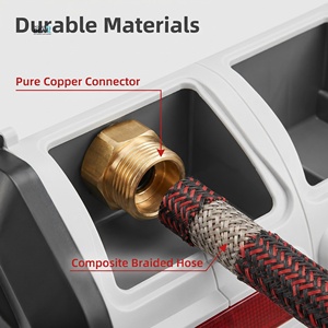Enrouleur de tuyau industriel à rétraction automatique Polarbear PB-N012 4-en-1 pour eau, air, alimentation électrique, station d'enroulement murale pour detailing automobile - Product Image 6