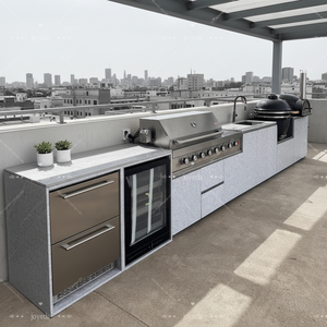 Cucina Modulare da Esterno JOYEDA: Tenda Armadio Portatile, <span class=keywords><strong>Isola</strong></span> da Campeggio, Moduli Bar con Elettrodomestici in Acciaio Inox, Unità Cucina - Product Image 1