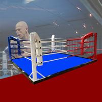 Ring de lutte Haichi en promotion, ring de boxe 4x4, ring de boxe 7mX7m avec escaliers pour entraînement MMA, coussinets d'angle, cordes, couverture