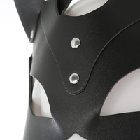 Vente en gros de masque facial SM Fox en cuir masque facial sexy PU de style bal de promo