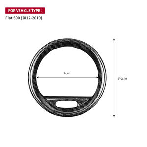 Shasha carbone volant menton Patch véritable Fiber de carbone intérieur accessoires pour Fiat <span class=keywords><strong>500</strong></span> <span class=keywords><strong>Abarth</strong></span> 595 2012 2013 2015 <span class=keywords><strong>2018</strong></span> 2019 - Product Image 4