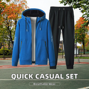 Conjunto Casual Otoñal Personalizado para Hombre, Entrega Rápida, Fatos Esportivos Casuais, Dos Piezas, Transpirable, Poliéster para Exteriores - Product Image 2